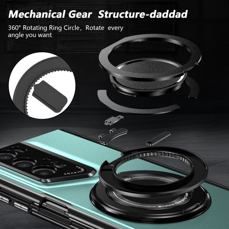 For Honor Magic V2 RSR Porsche Design Gold Medal Rotating Folding Series Ring Holder Phone Case(Royal Blue)
