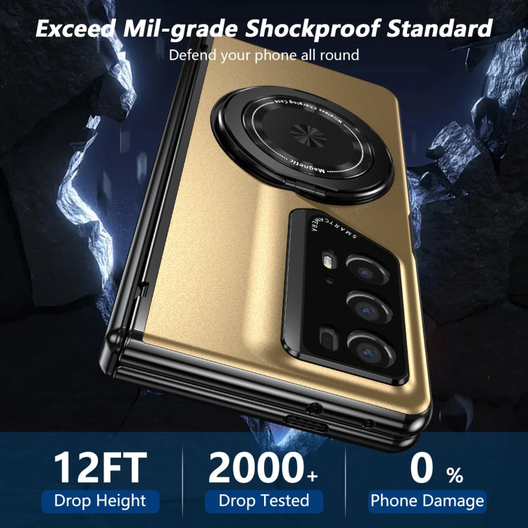 For Honor Magic V2 RSR Porsche Design Gold Medal Rotating Folding Series Ring Holder Phone Case(Gold) - free shipping - PMC TechLife - Order now!