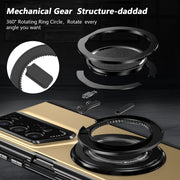 For Honor Magic V2 RSR Porsche Design Gold Medal Rotating Folding Series Ring Holder Phone Case(Gold)