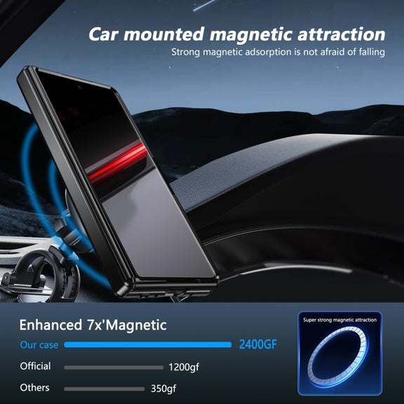 For Honor Magic V2 RSR Porsche Design Gold Medal Rotating Folding Series Ring Holder Phone Case(Gold)