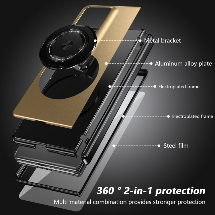 For Honor Magic V2 RSR Porsche Design Gold Medal Rotating Folding Series Ring Holder Phone Case(Gold) - free shipping - PMC TechLife - Order now!