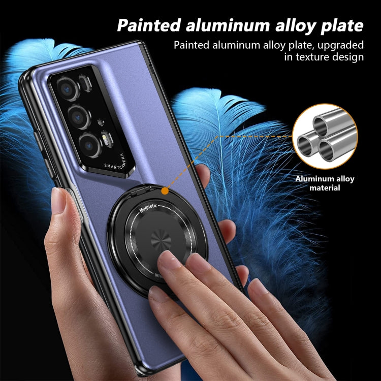 For Honor Magic V2 RSR Porsche Design Gold Medal Rotating Folding Series Ring Holder Phone Case(Blue) - Honor Cases by PMC TechLife | Online Shopping South Africa | PMC TechLife | Buy Now Pay Later Mobicred