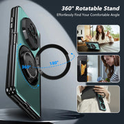 For Honor Magic V3 Gold Medal Rotating Folding Series Ring Holder Phone Case(Royal Blue)