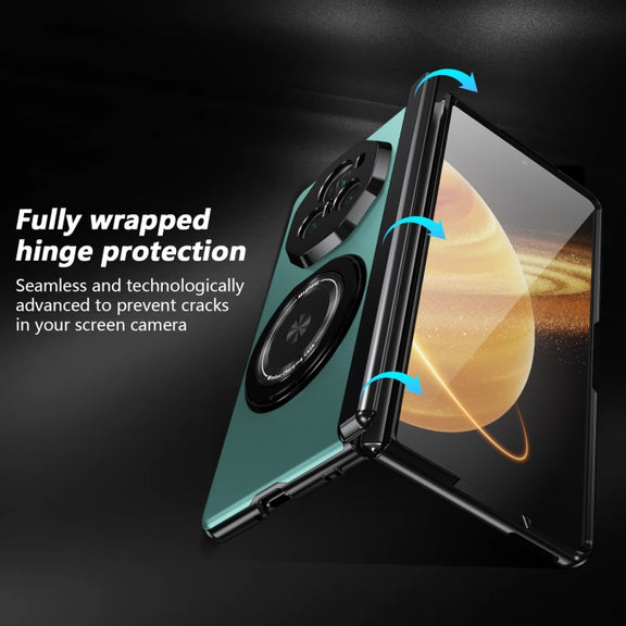 For Honor Magic V3 Gold Medal Rotating Folding Series Ring Holder Phone Case(Royal Blue)