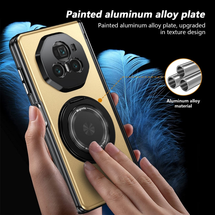 For Honor Magic V3 Gold Medal Rotating Folding Series Ring Holder Phone Case(Gold) - Honor Cases by PMC TechLife | Online Shopping South Africa | PMC TechLife | Buy Now Pay Later Mobicred