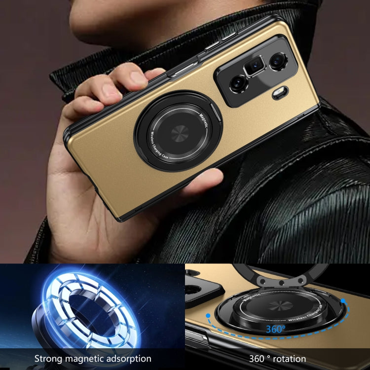 For Honor Magic Vs3 Gold Medal Rotating Folding Series Ring Holder Phone Case(Gold) - Honor Cases by PMC TechLife | Online Shopping South Africa | PMC TechLife | Buy Now Pay Later Mobicred