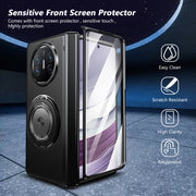 For Huawei Mate X5 Gold Medal Rotating Folding Series Ring Holder Phone Case(Black)