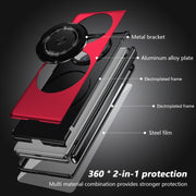 For Huawei Mate X5 Gold Medal Rotating Folding Series Ring Holder Phone Case(Red)