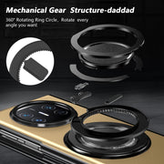 For Huawei Mate X5 Gold Medal Rotating Folding Series Ring Holder Phone Case(Gold)