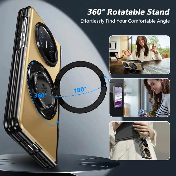 For Huawei Mate X5 Gold Medal Rotating Folding Series Ring Holder Phone Case(Gold) - Huawei Cases by PMC TechLife | Online Shopping South Africa | PMC TechLife | Buy Now Pay Later Mobicred
