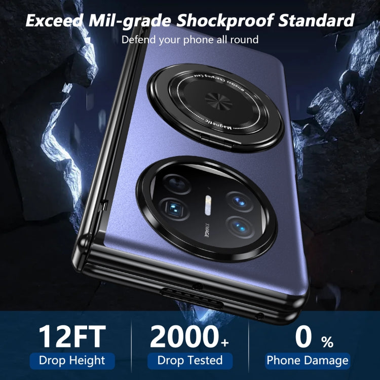 For Huawei Mate X5 Gold Medal Rotating Folding Series Ring Holder Phone Case(Blue) - free shipping - PMC TechLife - Order now!