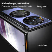 For Huawei Mate X5 Gold Medal Rotating Folding Series Ring Holder Phone Case(Blue)