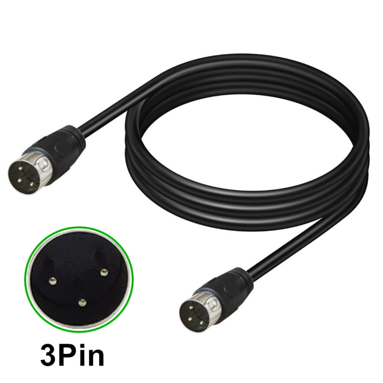 DIN Male to Male 3 Pin Signal Transmission for TV, DVD Player Adapter Cable, Length:5m(Black) - Microphone Audio Cable & Connector by PMC TechLife | Online Shopping South Africa | PMC TechLife | Buy Now Pay Later Mobicred