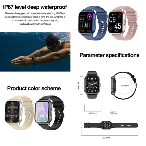 ZW36 1.83 inch BT Call Smart Watch, Blood oxygen / Blood Pressure / Heart Rate(Pink)
