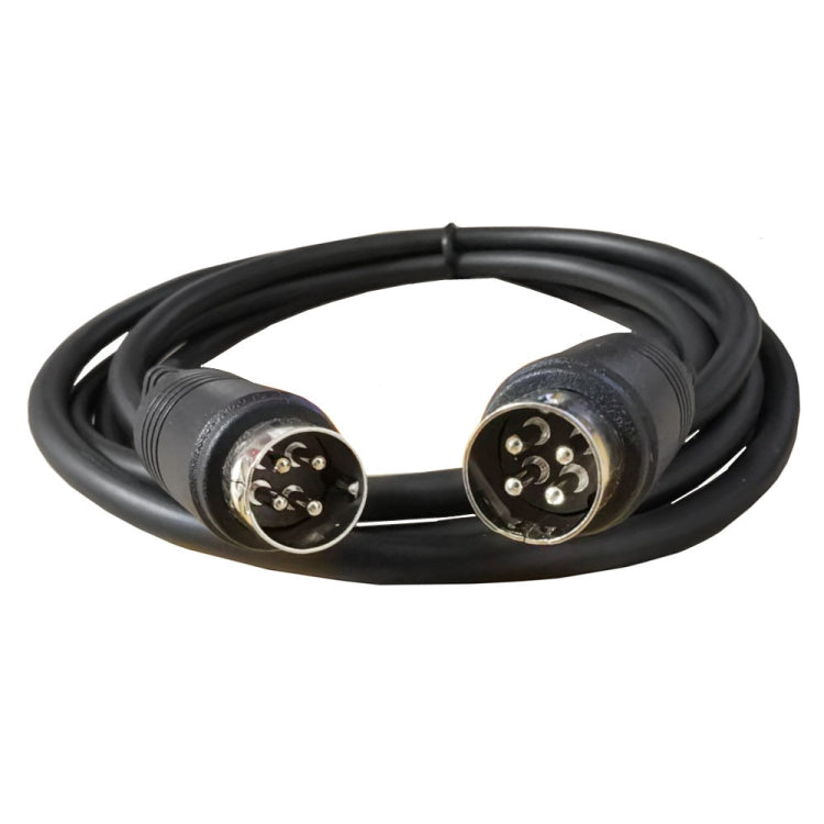 MD DIN 4 Pin Male to Male AC/DC Power Audio Adapter Cable, Length:5m(Black) - Microphone Audio Cable & Connector by PMC TechLife | Online Shopping South Africa | PMC TechLife | Buy Now Pay Later Mobicred