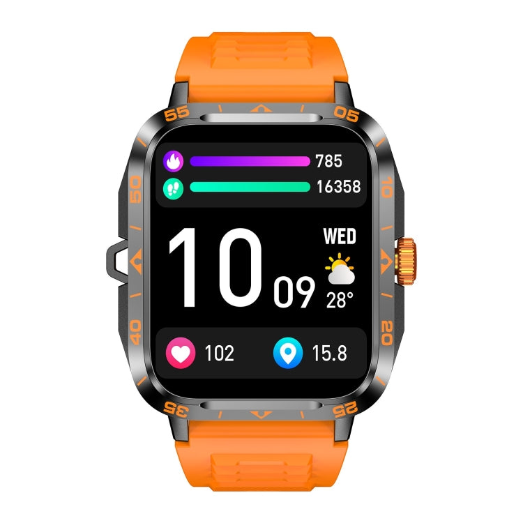 ZW59 1.95 inch BT Call Sports Smart Watch, Blood Oxygen / Heart Rate / Remote Photography(Orange)