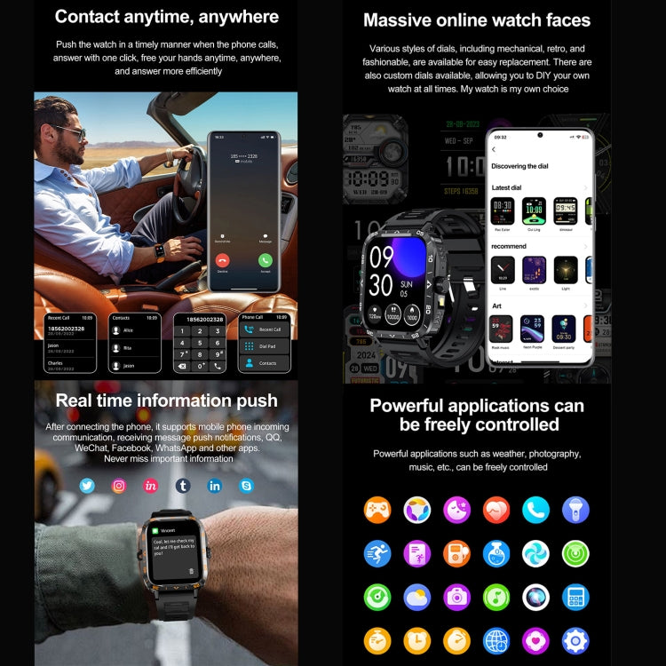 ZW59 1.95 inch BT Call Sports Smart Watch, Blood Oxygen / Heart Rate / Remote Photography(Orange) - free shipping - PMC TechLife - Order now!