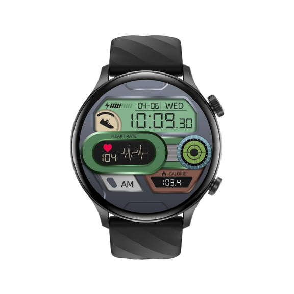 ZW63 1.39 inch Round Screen Smart Watch, Heart Rate / Blood Pressure / Blood Sugar / Blood Oxygen / Body Temperature / MET Test(Black)