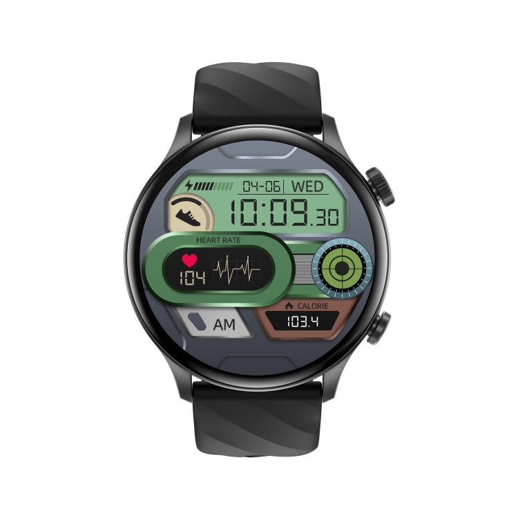 ZW63 1.39 inch Round Screen Smart Watch, Heart Rate / Blood Pressure / Blood Sugar / Blood Oxygen / Body Temperature / MET Test(Black)