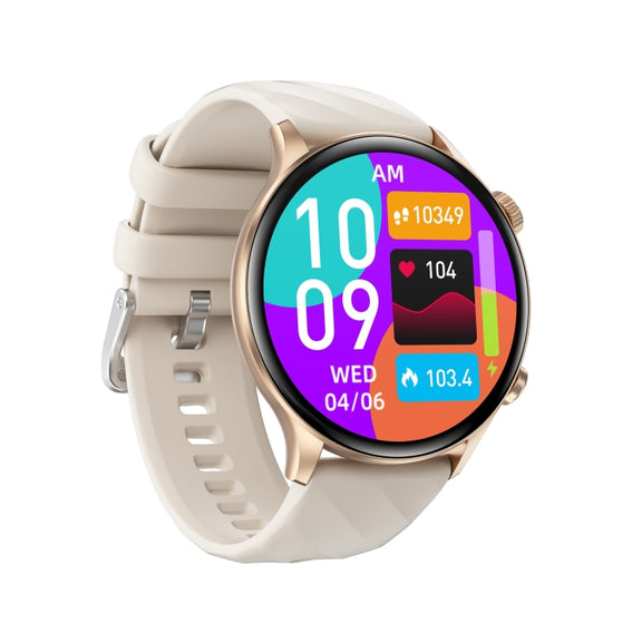 ZW63 1.39 inch Round Screen Smart Watch, Heart Rate / Blood Pressure / Blood Sugar / Blood Oxygen / Body Temperature / MET Test(Gold)