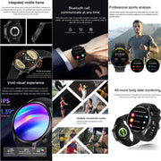 ZW63 1.39 inch Round Screen Smart Watch, Heart Rate / Blood Pressure / Blood Sugar / Blood Oxygen / Body Temperature / MET Test(Gold)