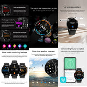 ZW63 1.39 inch Round Screen Smart Watch, Heart Rate / Blood Pressure / Blood Sugar / Blood Oxygen / Body Temperature / MET Test(Black)