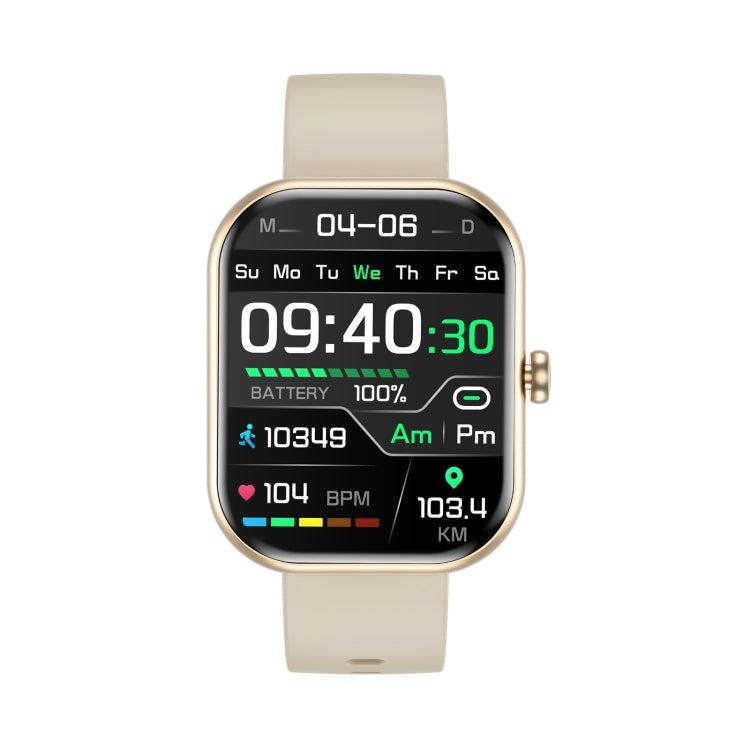 ZW65 2.01 inch Fitness Smart Watch, Blood Oxygen / Blood Pressure / Heart Rate(Gold)