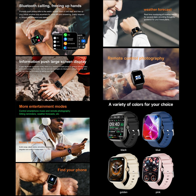 ZW65 2.01 inch Fitness Smart Watch, Blood Oxygen / Blood Pressure / Heart Rate(Blue)