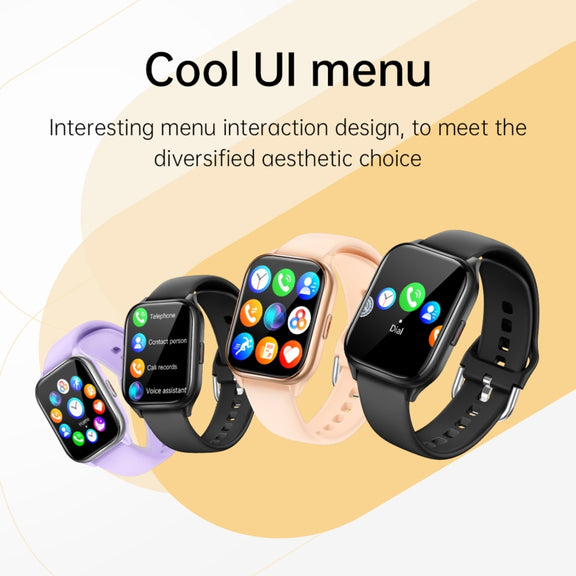 KT73S 1.85 inch Square Screen BT Call Smart Watch, Heart Rate / Blood Pressure / Blood Oxygen / Female Health / Sleep Monitoring(Gold)