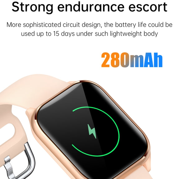 KT73S 1.85 inch Square Screen BT Call Smart Watch, Heart Rate / Blood Pressure / Blood Oxygen / Female Health / Sleep Monitoring(Black)