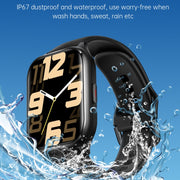 KT73S 1.85 inch Square Screen BT Call Smart Watch, Heart Rate / Blood Pressure / Blood Oxygen / Female Health / Sleep Monitoring(Black)