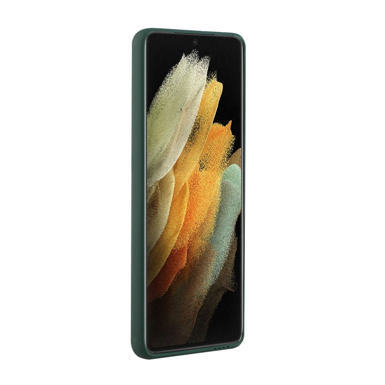 For Samsung Galaxy S25 Ultra 5G Card Slot Design Shockproof TPU Phone Case(Dark Green)