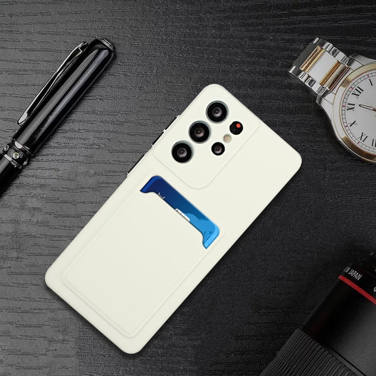 For Samsung Galaxy S25 Ultra 5G Card Slot Design Shockproof TPU Phone Case(White) - Galaxy S25 Ultra 5G Cases by PMC TechLife | Online Shopping South Africa | PMC TechLife | Buy Now Pay Later Mobicred