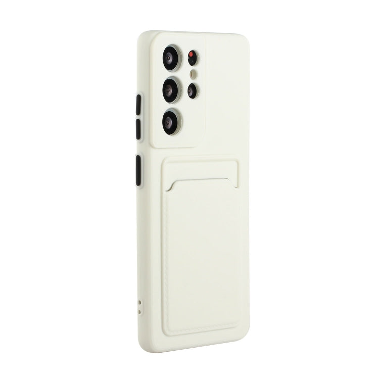 For Samsung Galaxy S25 Ultra 5G Card Slot Design Shockproof TPU Phone Case(White) - Galaxy S25 Ultra 5G Cases by PMC TechLife | Online Shopping South Africa | PMC TechLife | Buy Now Pay Later Mobicred