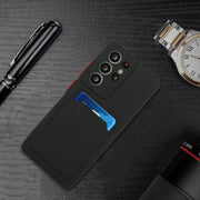 For Samsung Galaxy S25 Ultra 5G Card Slot Design Shockproof TPU Phone Case(Black)