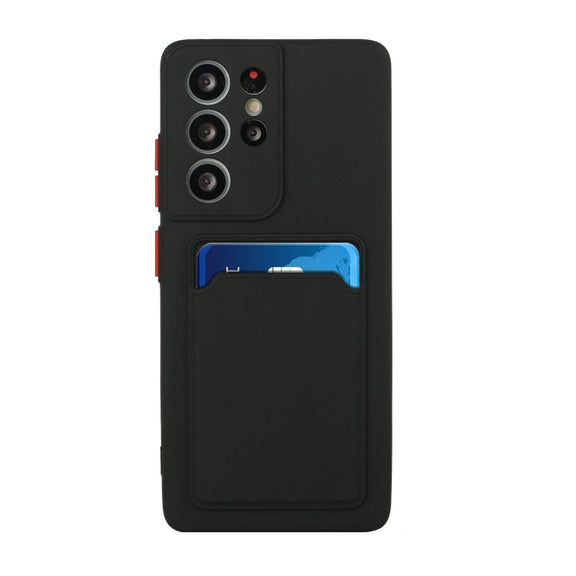 For Samsung Galaxy S25 Ultra 5G Card Slot Design Shockproof TPU Phone Case(Black)