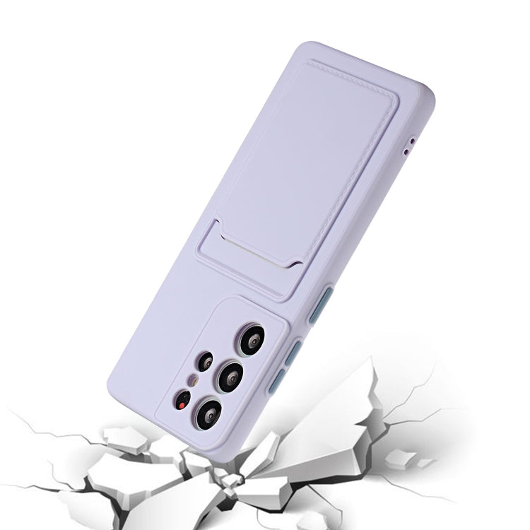 For Samsung Galaxy S25 Ultra 5G Card Slot Design Shockproof TPU Phone Case(Purple)