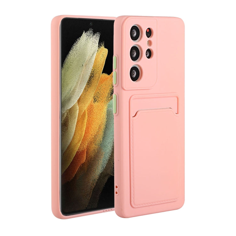 For Samsung Galaxy S25 Ultra 5G Card Slot Design Shockproof TPU Phone Case(Pink) - Galaxy S25 Ultra 5G Cases by PMC TechLife | Online Shopping South Africa | PMC TechLife | Buy Now Pay Later Mobicred