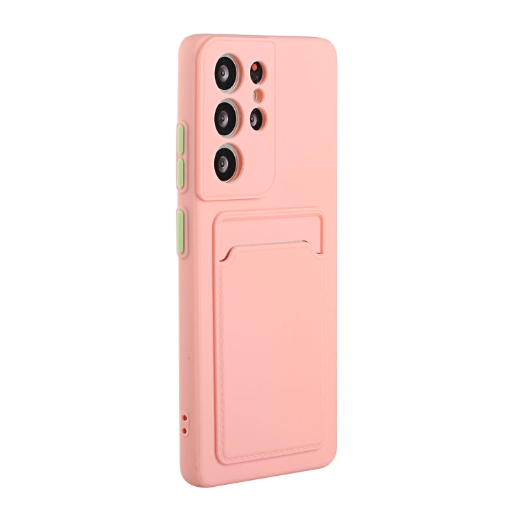 For Samsung Galaxy S25 Ultra 5G Card Slot Design Shockproof TPU Phone Case(Pink) - Galaxy S25 Ultra 5G Cases by PMC TechLife | Online Shopping South Africa | PMC TechLife | Buy Now Pay Later Mobicred