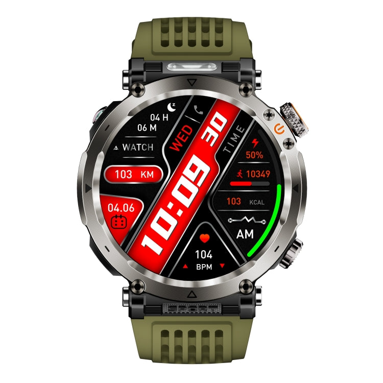 HT30 1.7 inch IP68 Waterproof Silicone Band Smart Watch, Support Flashlight / Banknote Detector Light / Compass(Army Green) - Smart Wristbands by PMC TechLife | Online Shopping South Africa | PMC TechLife | Buy Now Pay Later Mobicred