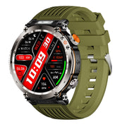 HT30 1.7 inch IP68 Water-resistant Silicone Band Smart Watch, Support Flashlight / Banknote Detector Light / Compass(Army Green)