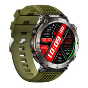 HT30 1.7 inch IP68 Water-resistant Silicone Band Smart Watch, Support Flashlight / Banknote Detector Light / Compass(Army Green)