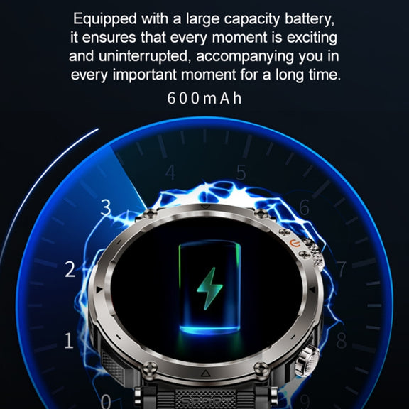 HT30 1.7 inch IP68 Water-resistant Silicone Band Smart Watch, Support Flashlight / Banknote Detector Light / Compass(Blue)