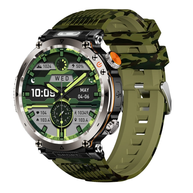 HT30 1.7 inch IP68 Waterproof Camouflage Silicone Band Smart Watch, Support Flashlight / Banknote Detector Light / Compass(Army Green) - Smart Wristbands by PMC TechLife | Online Shopping South Africa | PMC TechLife | Buy Now Pay Later Mobicred