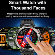 HT30 1.7 inch IP68 Water-resistant Camouflage Silicone Band Smart Watch, Support Flashlight / Banknote Detector Light / Compass(Army Green)