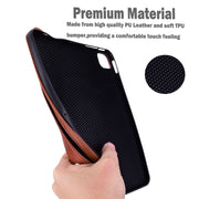 For Samsung Galaxy Tab S10 / S9 / S8 / S7 TPU Leather Back Tablet Case with Wristband(Brown)