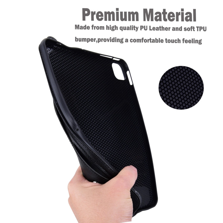 For Samsung Galaxy Tab S10 Ultra/ S11 Ultra TPU Leather Back Tablet Case with Wristband(Black)