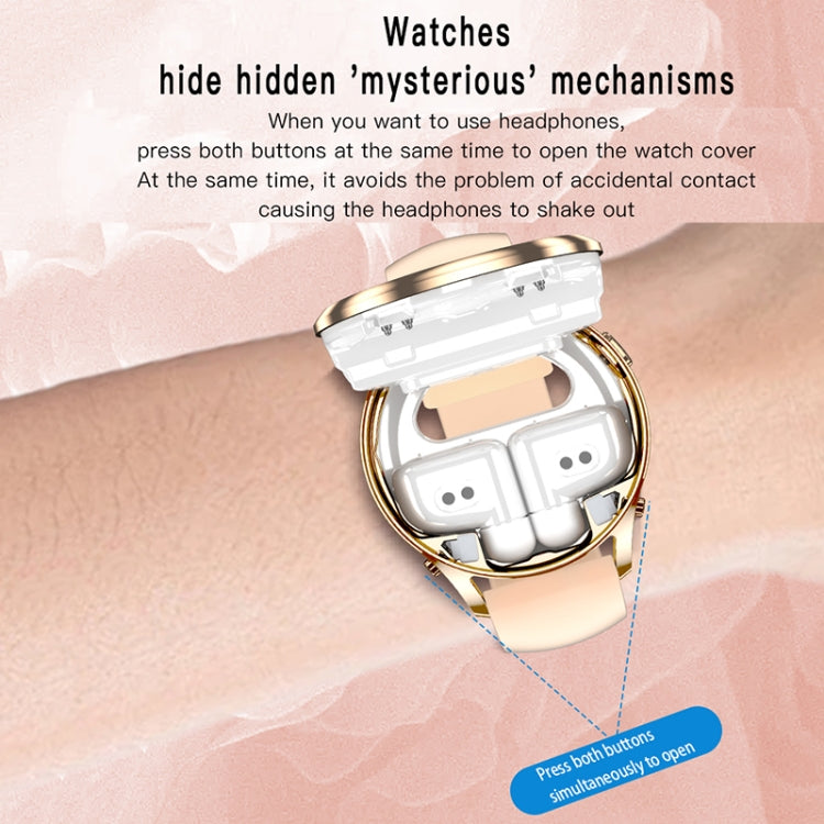 X17 mini 1.27 inch IP67 Water-resistant 2 in 1 Bluetooth Earphone Smart Watch(Black)