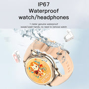 X17 mini 1.27 inch IP67 Water-resistant 2 in 1 Bluetooth Earphone Smart Watch(Black)