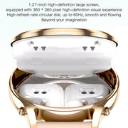 X17 mini 1.27 inch IP67 Water-resistant 2 in 1 Bluetooth Earphone Smart Watch(Gold)